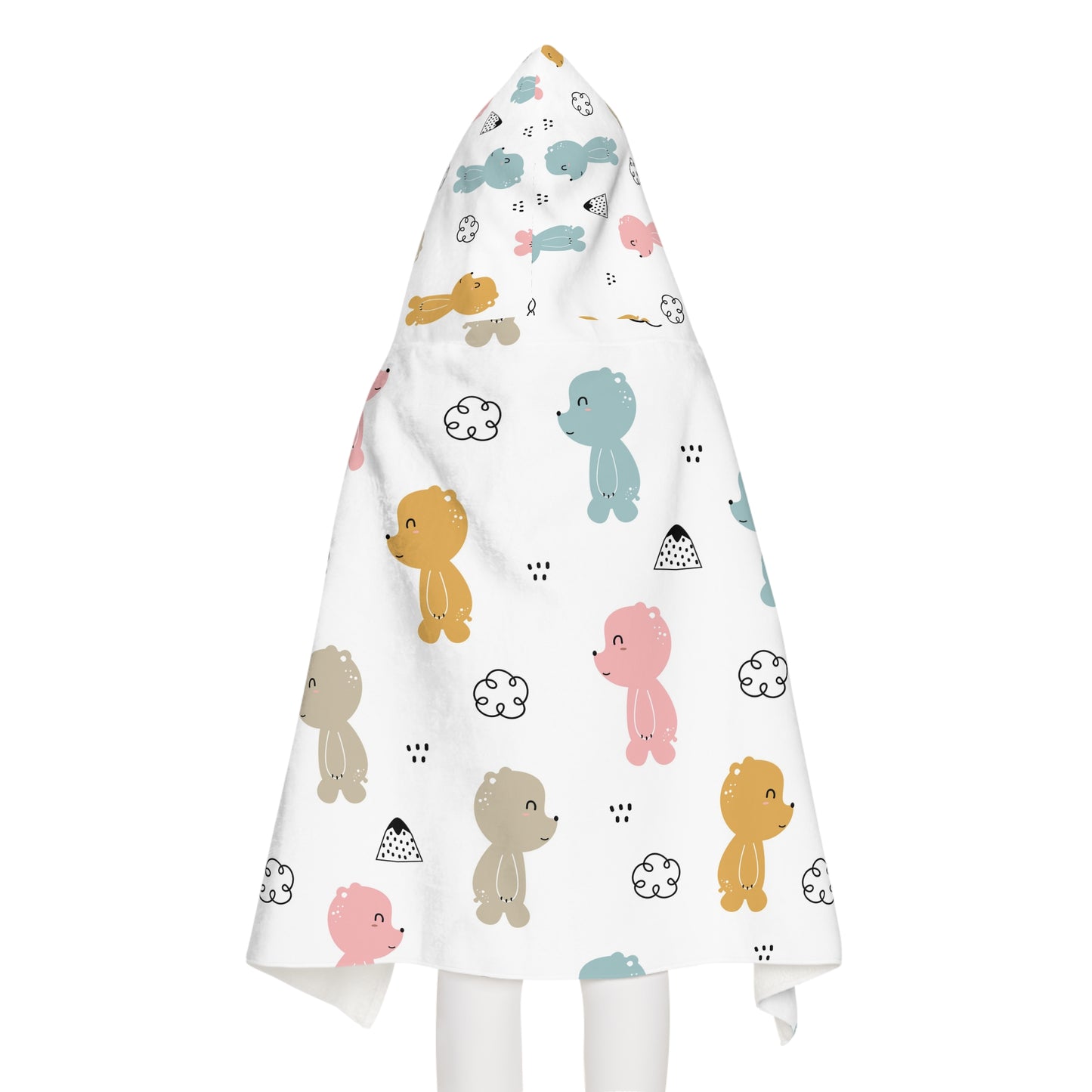 Cute Animal Print Youth Hooded Towel