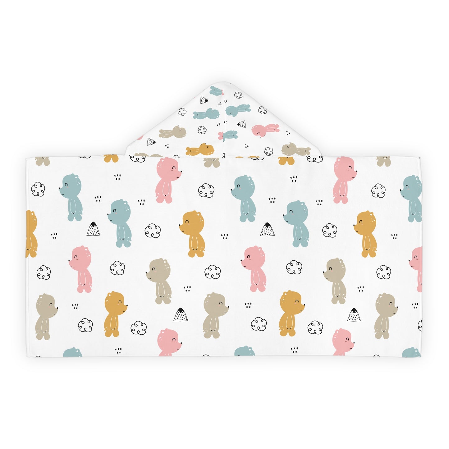 Cute Animal Print Youth Hooded Towel