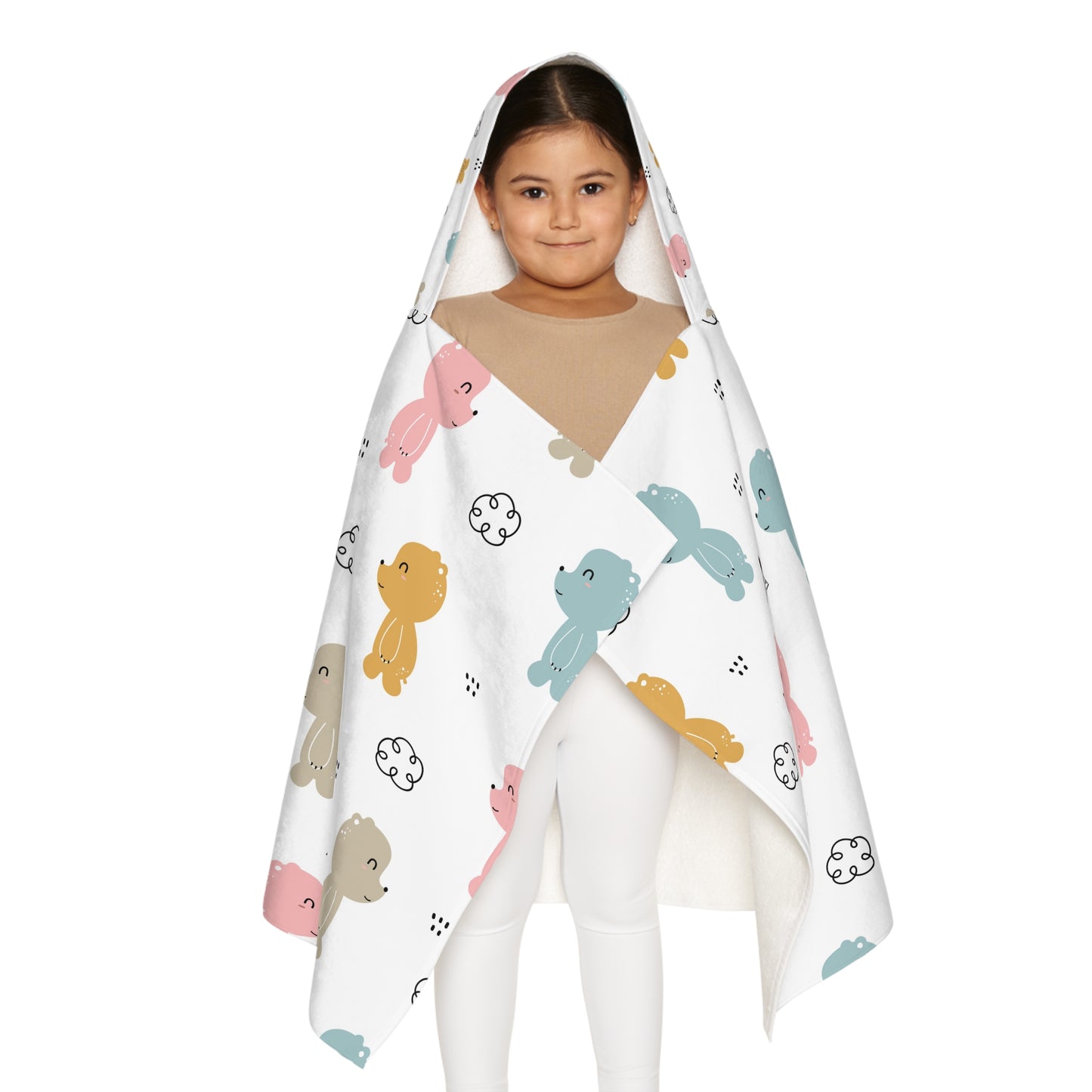 Cute Animal Print Youth Hooded Towel