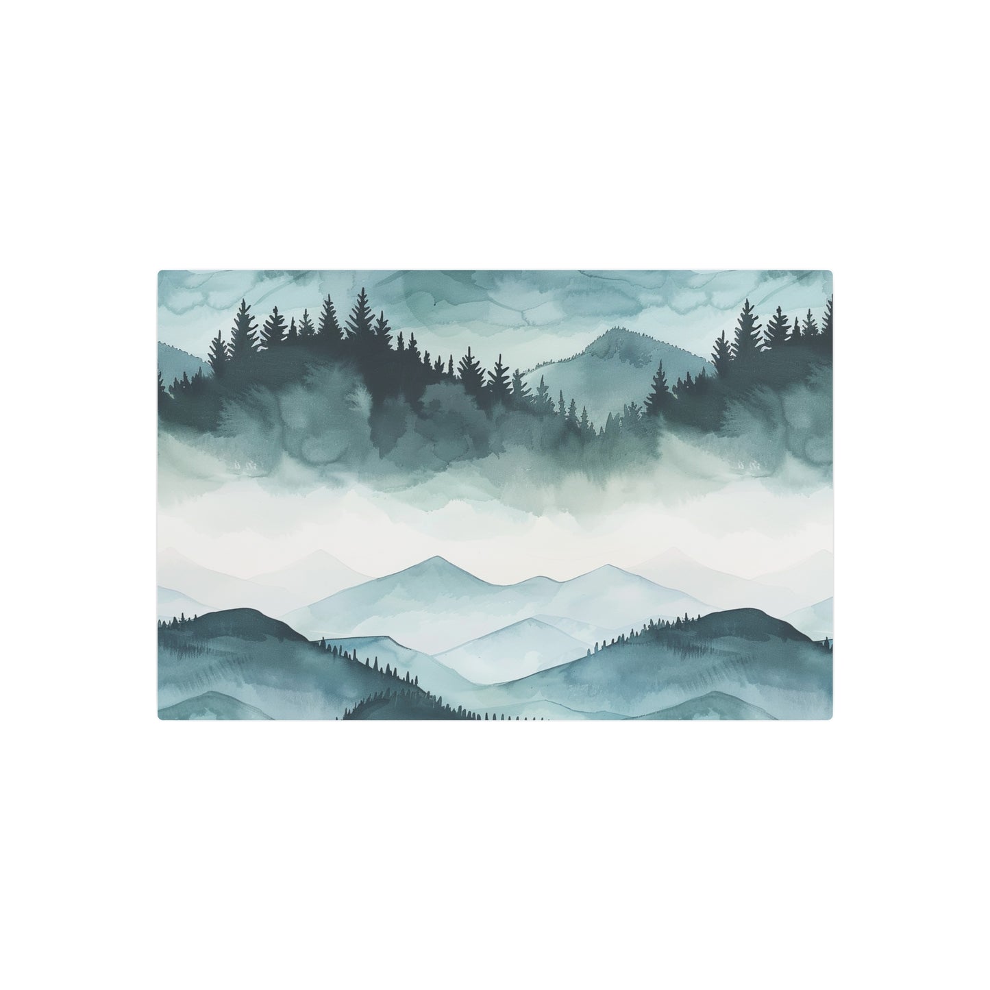 Mountain Landscape Metal Art Sign