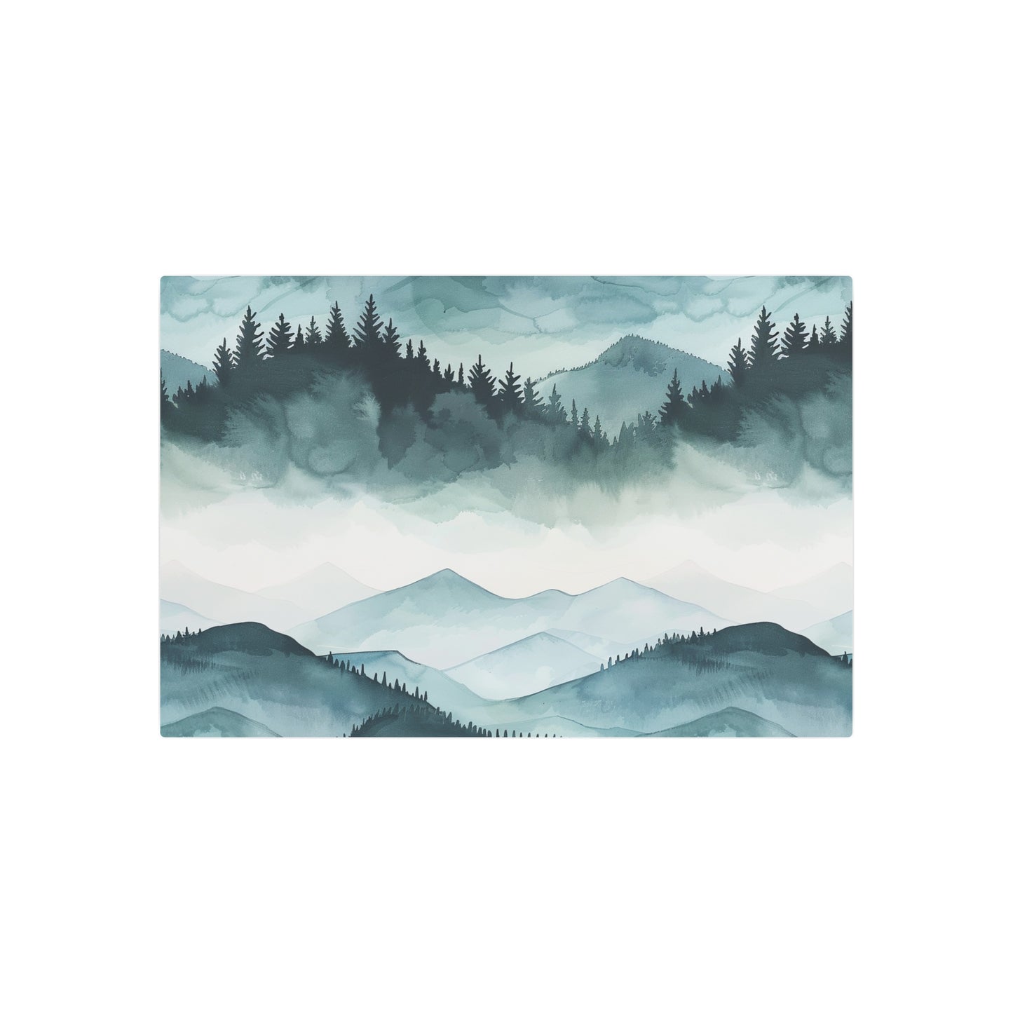 Mountain Landscape Metal Art Sign
