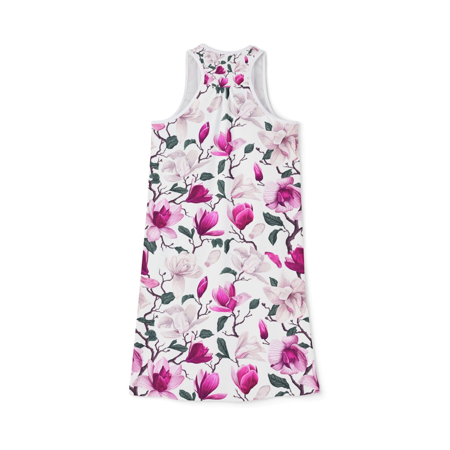 Floral Print Women's Racerback Dress, Casual Summer Dress, Beachwear, Vacation Outfit, Spring Fashion, Wedding Guest Dress