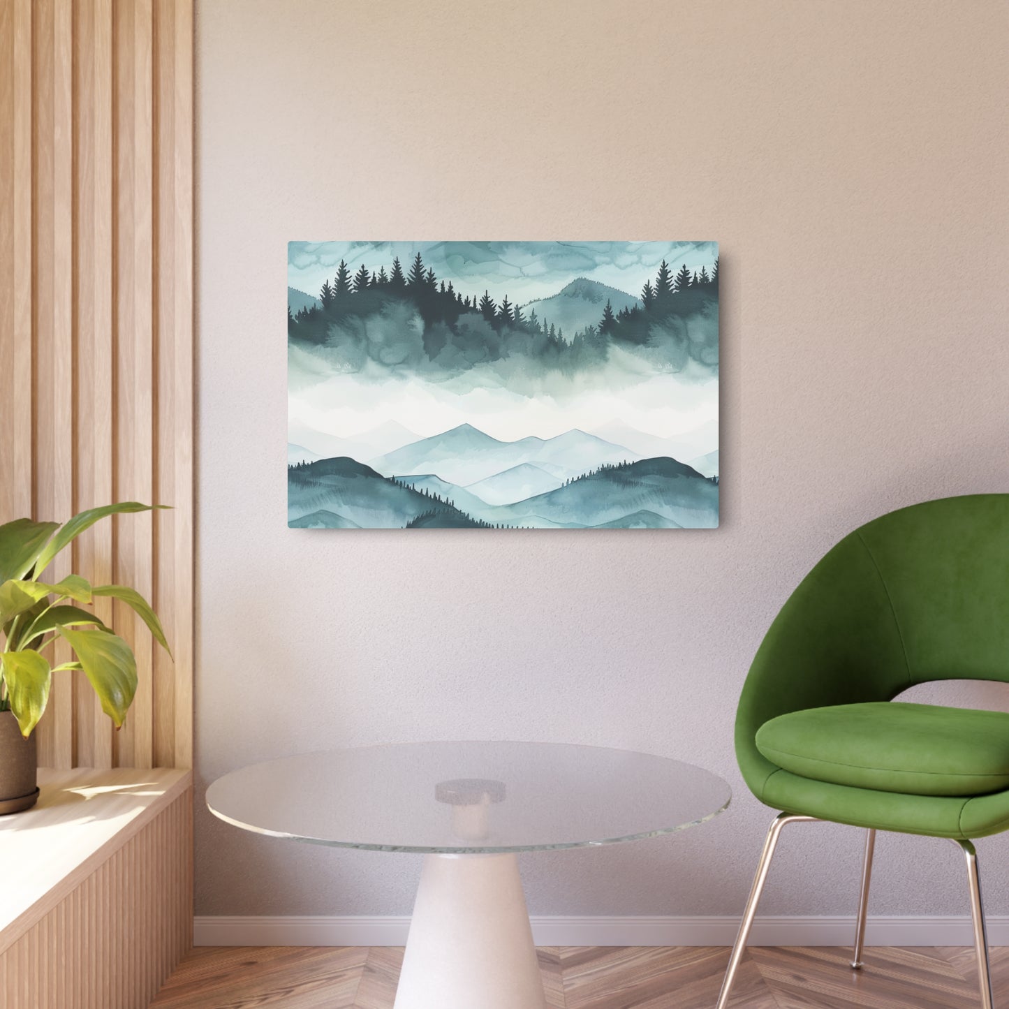 Mountain Landscape Metal Art Sign