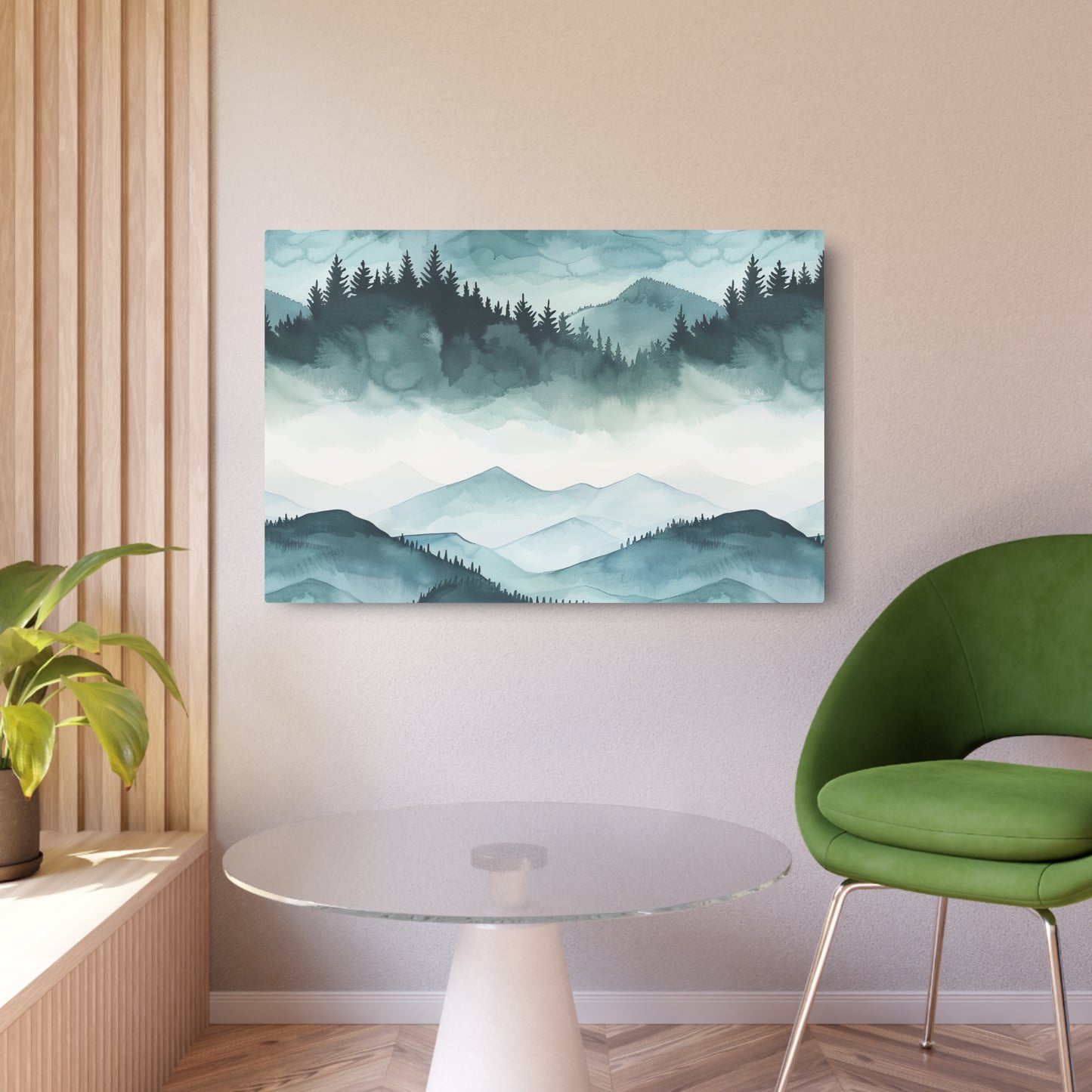 Mountain Landscape Metal Art Sign