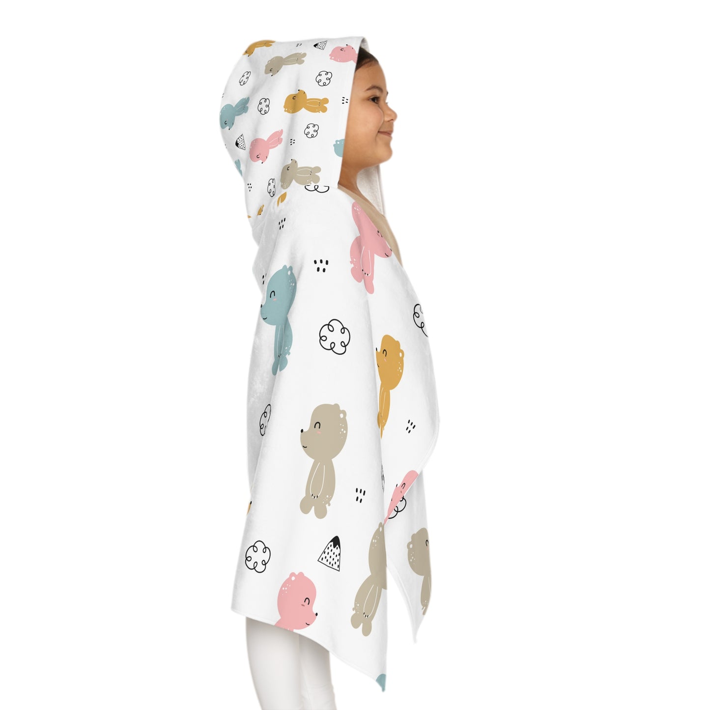Cute Animal Print Youth Hooded Towel