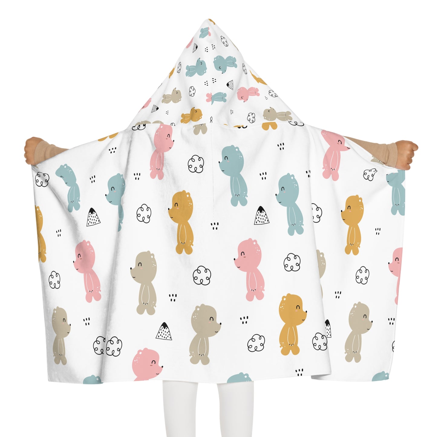 Cute Animal Print Youth Hooded Towel