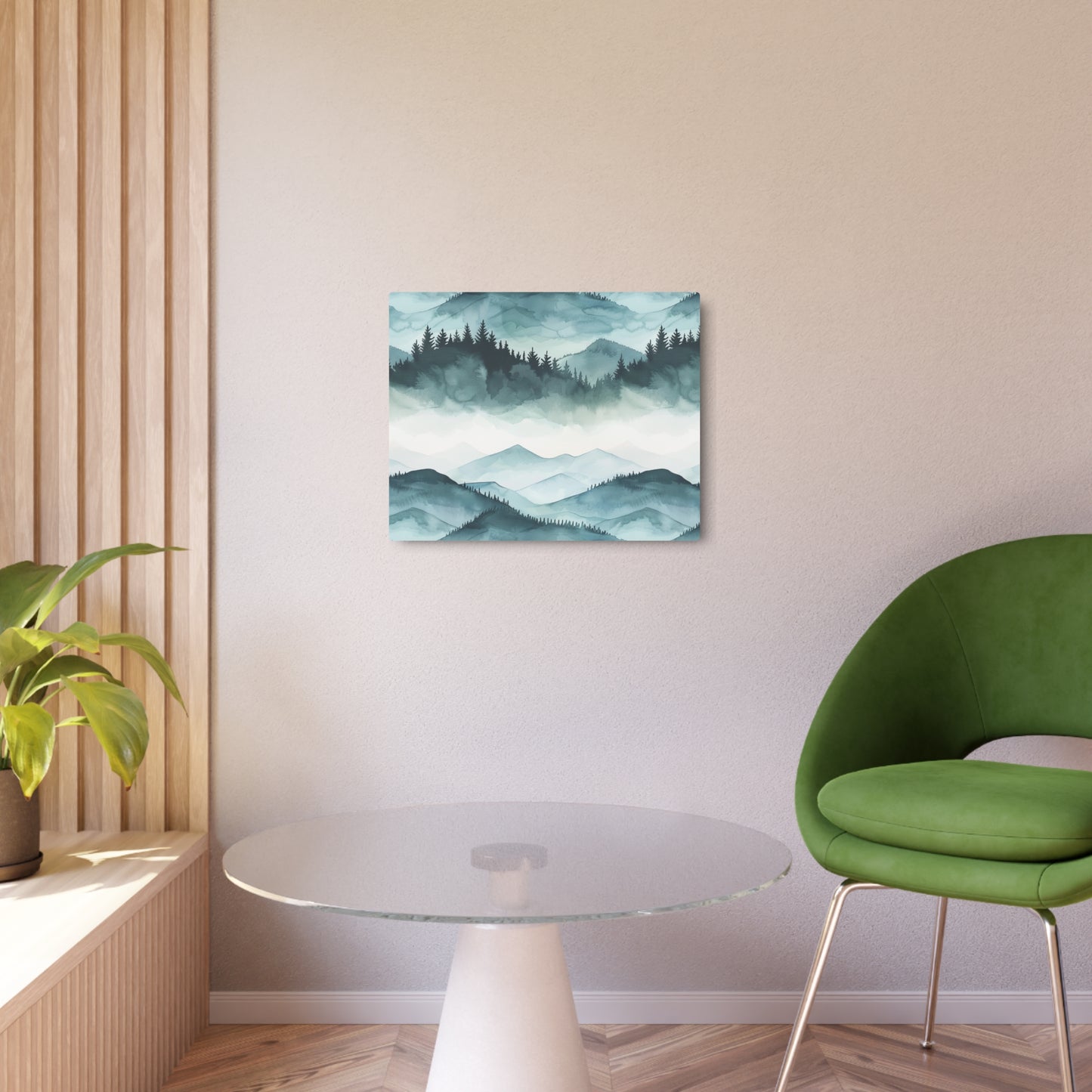Mountain Landscape Metal Art Sign
